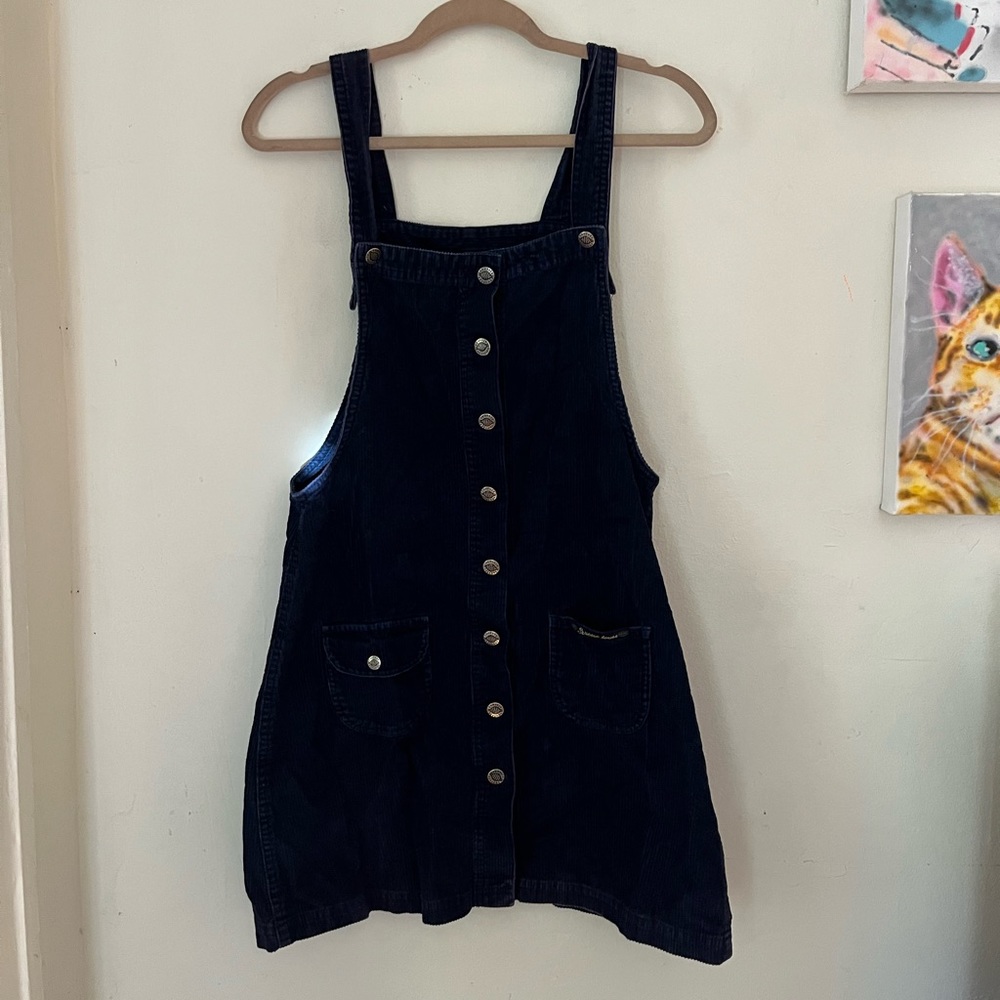 Vintage corduroy overall dress